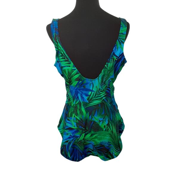 MiracleSuit Rock Solid Revele Underwire One Piece Swimsuit & Sheer Sarong Sz 16 - Picture 6 of 15